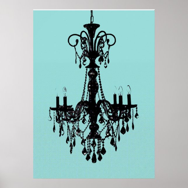Poster Bleu de chandelier (Devant)