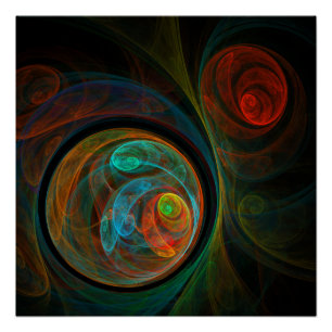 Poster Bleu de renaissance Art Abstrait