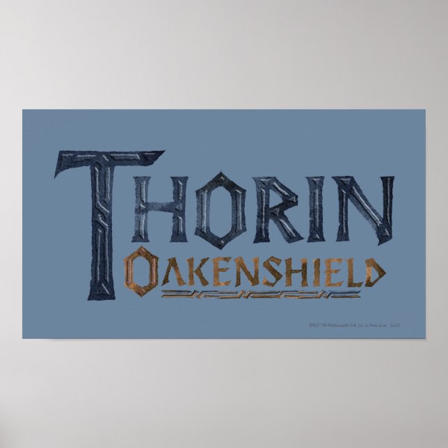 Poster Bleu du logo THORIN OAKENSHIELD™ (Devant)
