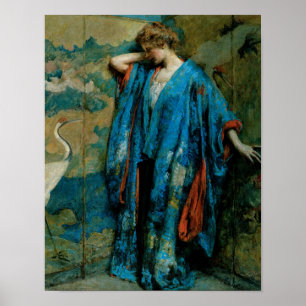 Poster Bleu et jaune par Robert Reid