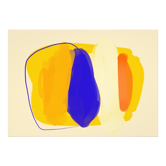 Poster bleu et orange (Devant)