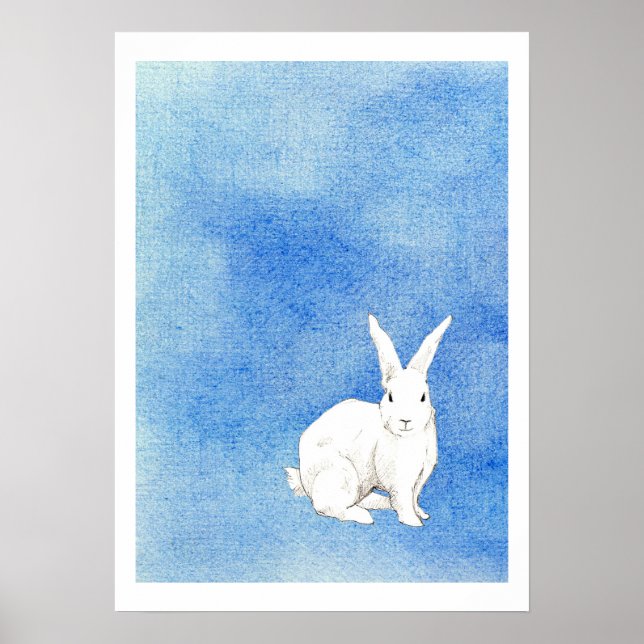 Poster bleu lapin (Devant)