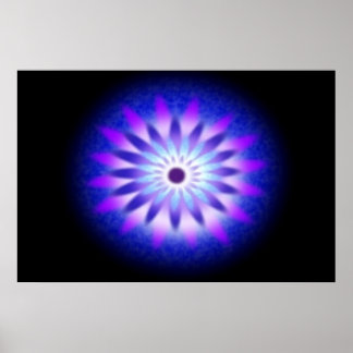 Poster bleu Mandala