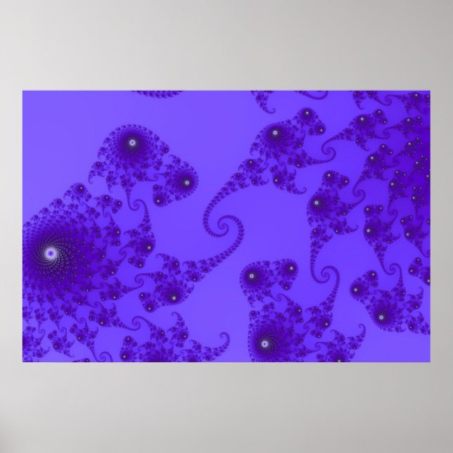 Poster bleu pourpre de l'hippocampe (Devant)