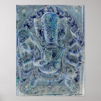 Poster bleu Vajrapani