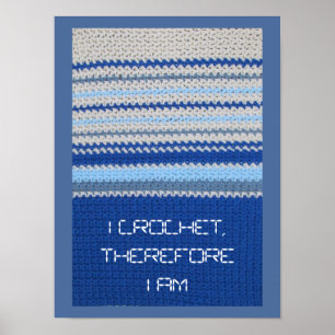 Poster - Bleus en Crochet