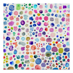 Poster Blobs aquarelle