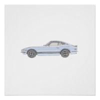 Blue Datsun 240Z Sports Voiture Parfait