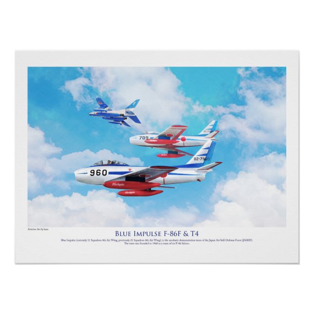Poster Blue Impulse  Japan Air Self-Defense Force (JASDF) (Devant)
