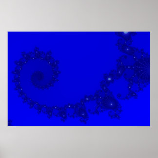 Poster Blue Julia Spiral