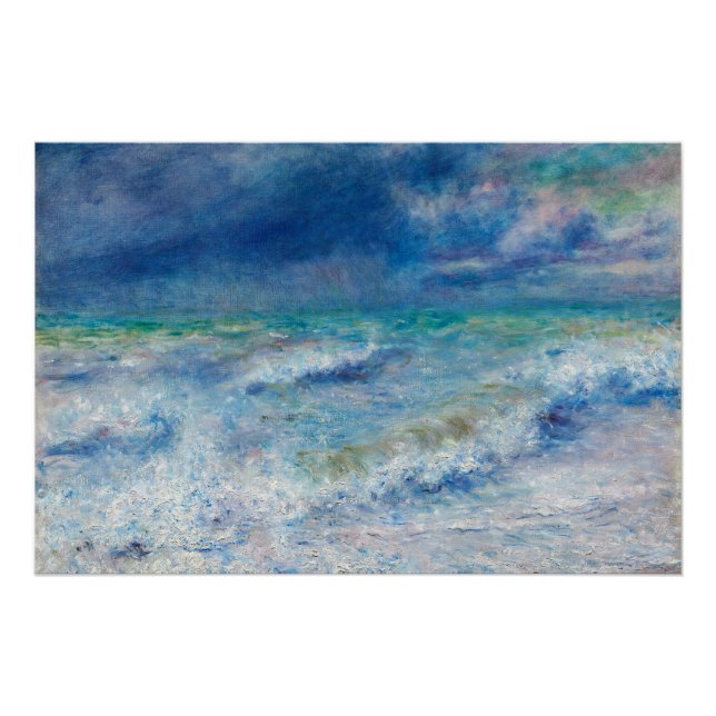Poster Blue Seascape par Renoir (Devant)