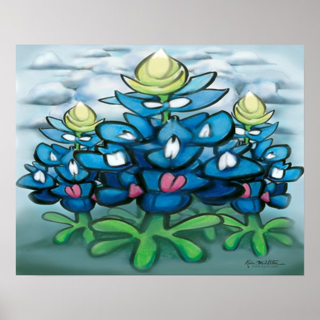 Poster Bluebonnets (Devant)