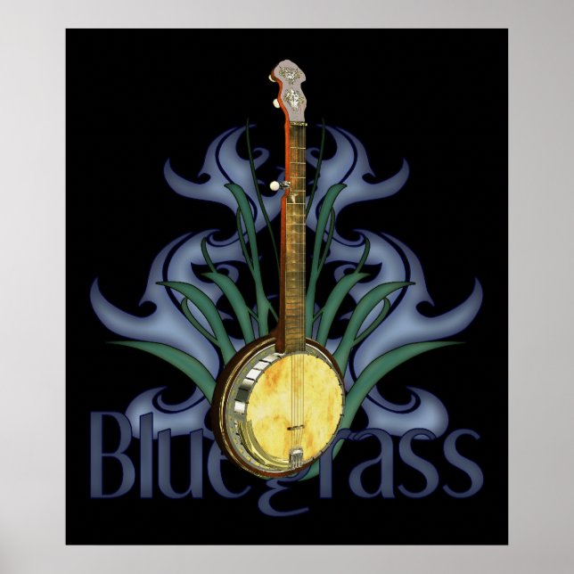 Poster Bluegrass Banjo Design (Devant)