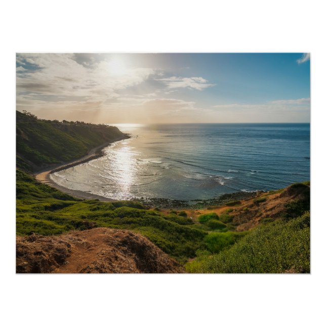 Poster Bluff Cove Coastal Sunset – Ocean Landscape Print (Devant)