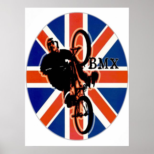Poster BMX England style 2, Copyright Karen J Williams (Devant)