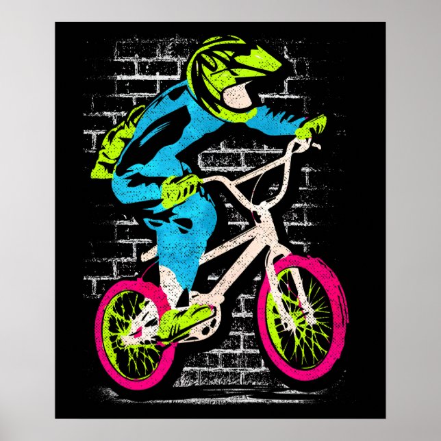 Poster Bmx personnalisé - Graffiti Bmx Bike (Devant)