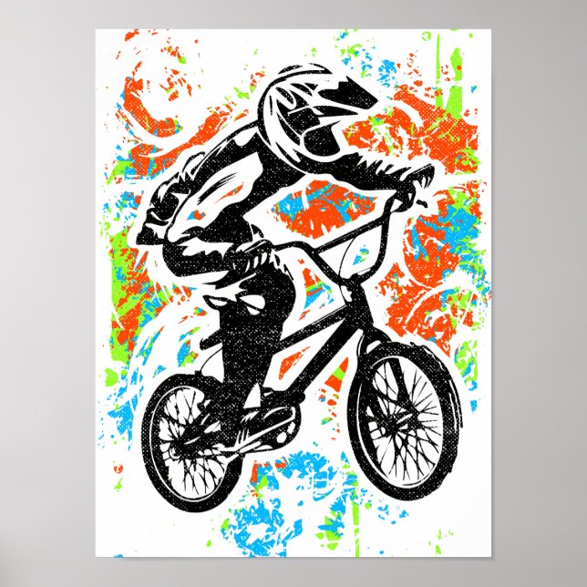 Poster Bmx - Poster Bmx Coloré Imprimer (Devant)