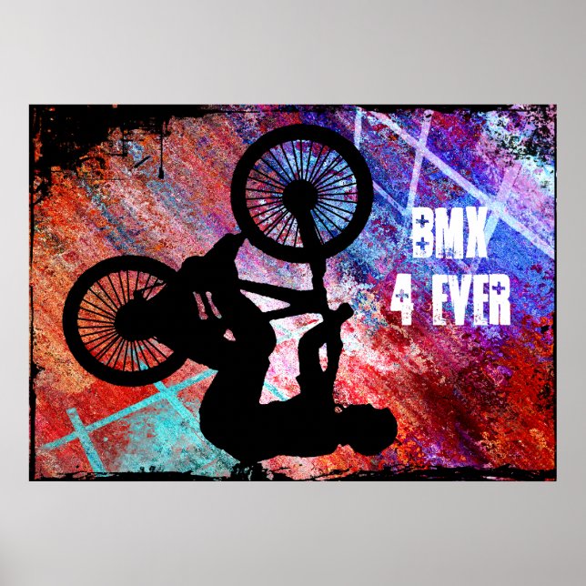 Poster BMX sur Rusty Grunge (Devant)