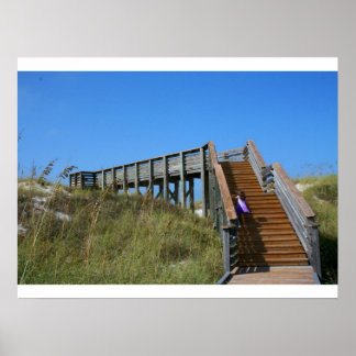 Poster Boardwalk, Floride, photo de la plage de Cape San