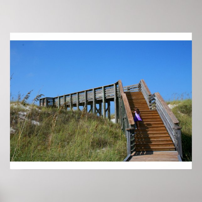 Poster Boardwalk, Floride, photo de la plage de Cape San  (Devant)
