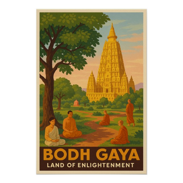 Poster Bodh Gaya - Terre des Lumières (Devant)