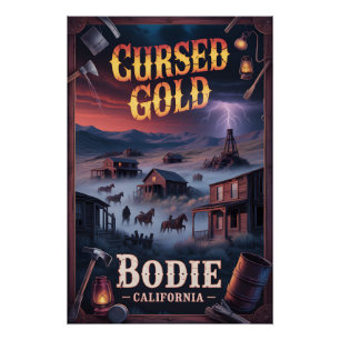 Poster Bodie Californie Ville Fantôme Abandonnée Horreur