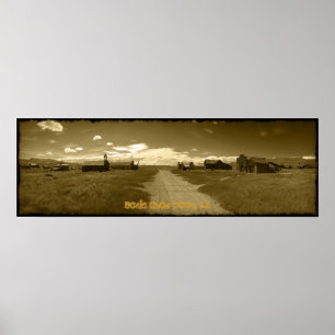 Poster Bodie Ghost Ville Sepia Pano