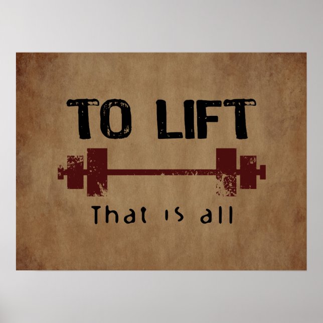 Poster Bodybuilding To Lift (Devant)