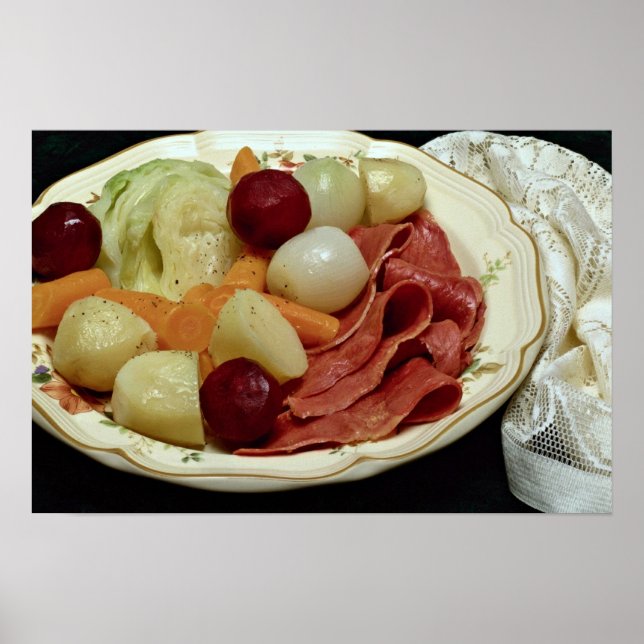 Poster Boeuf et chou au corned (Devant)