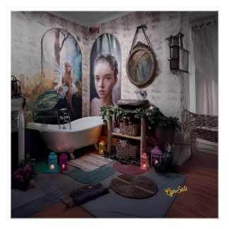 Poster "Bohemian Bath Bliss - Fairy and Feminine Elegance