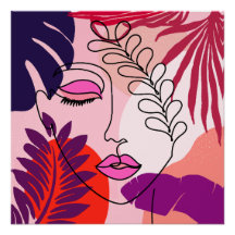 Bohemian Girlline Art rose esthétique