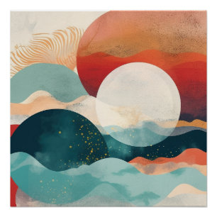 Poster Boho Abstrait