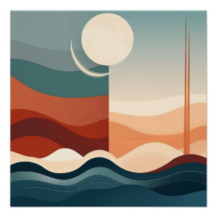 Poster Boho Abstrait