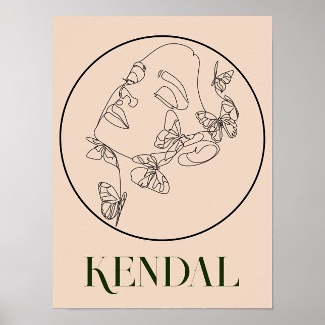 Poster Boho Bohemian Abstrait Minimal Style (Devant)