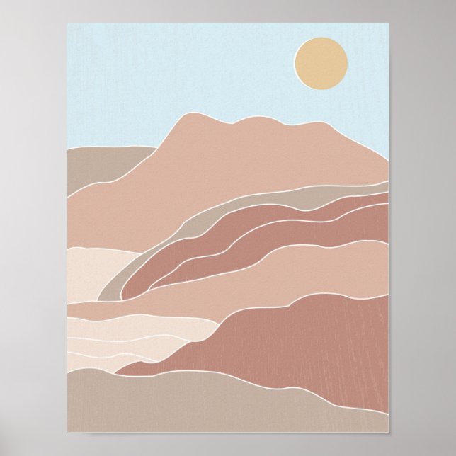 Poster Boho, Boho Art Print, Boho Wall Art (Devant)