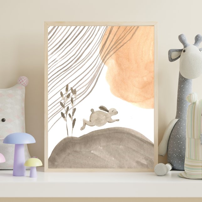 Poster Boho Bunny Nursery Woodland (Créateur téléchargé)
