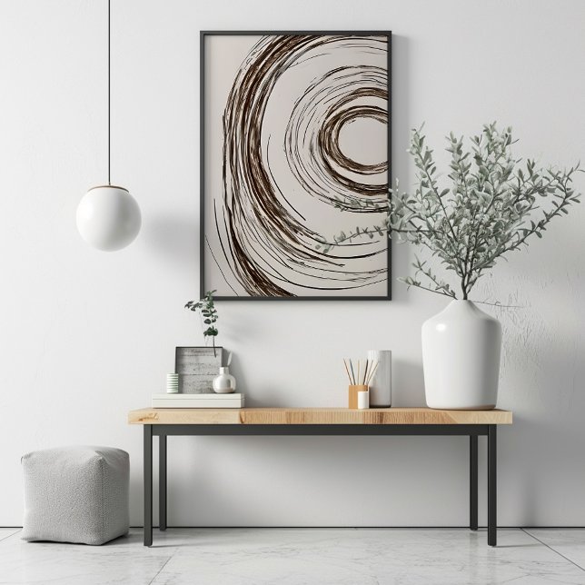 Poster Boho Chic Cercles (A Boho Chic poster with a contemporary modern art feel.)