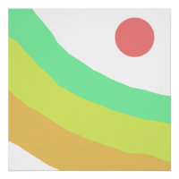 boho pastel rouge jaune vert orange moderne minima