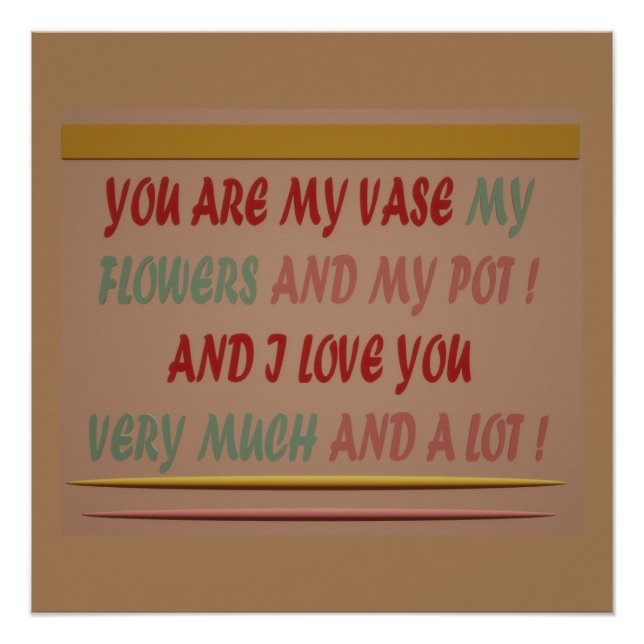 POSTER BOIRE À ROMANCE AMOUR ET HUGS (Devant)