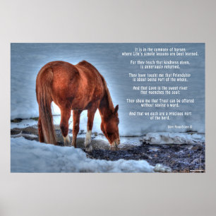 Poster Boire Red Dun Ranch Horse & Equine Poem