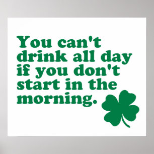 Poster Boire une chemise toute la journée