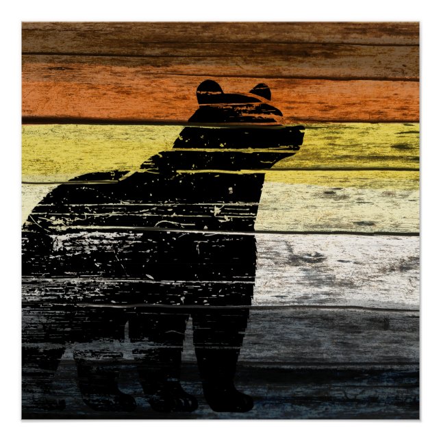 Poster Bois d'art Fierté de l'Ours  (Devant)
