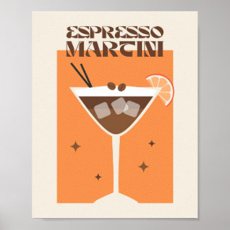 Poster boisson Cocktail art Espresso martini