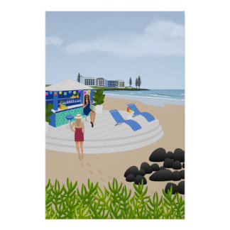 Poster Boissons au Beach Bar