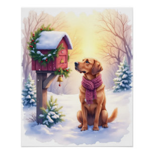 Poster Boîte aux lettres de campagne Bloodhound Noël aqua