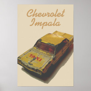 Poster Boîte de correspondance vintage - Cabine jaune