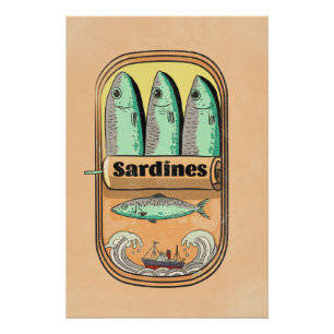 Poster Boîte de sardines