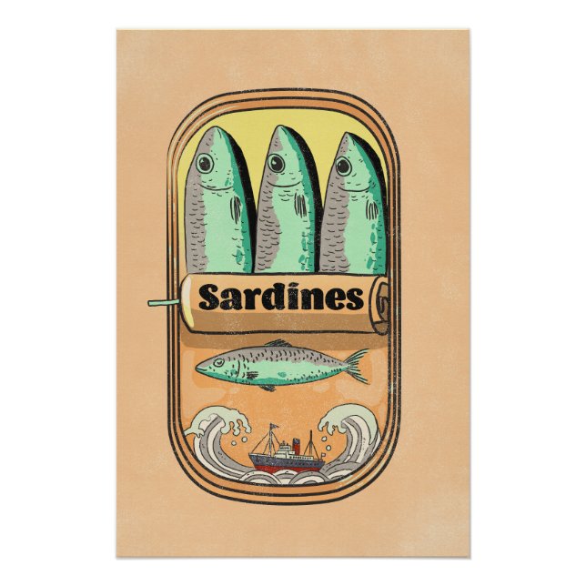 Poster Boîte de sardines (Devant)