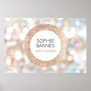 Poster Bokeh et Rose Gold Sequin Event Planner 2