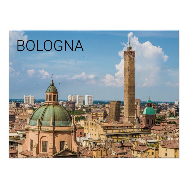 Poster Bologne Émilie-Romagne Italie Panorama Souvenir (Devant)